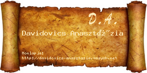 Davidovics Anasztázia névjegykártya